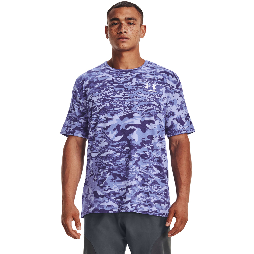 Мужское теннисное поло Under Armour ABC Camo T-Shirt Men - Dark Blue, Blue