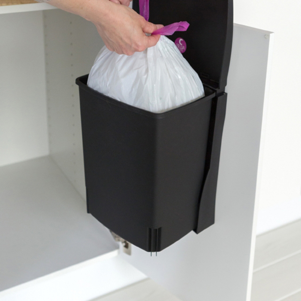 Ведро для мусора квадратное 10л встраиваемое Brabantia Черное