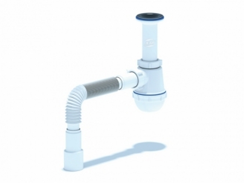 Сифон Ани Грот 1 1/2"*40 с гибкой трубой 40*40/50 (A0115)