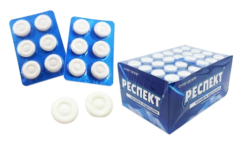 Карамель леденцовая Респект® (со вкусом мяты и ментола),12*36*14,5гh