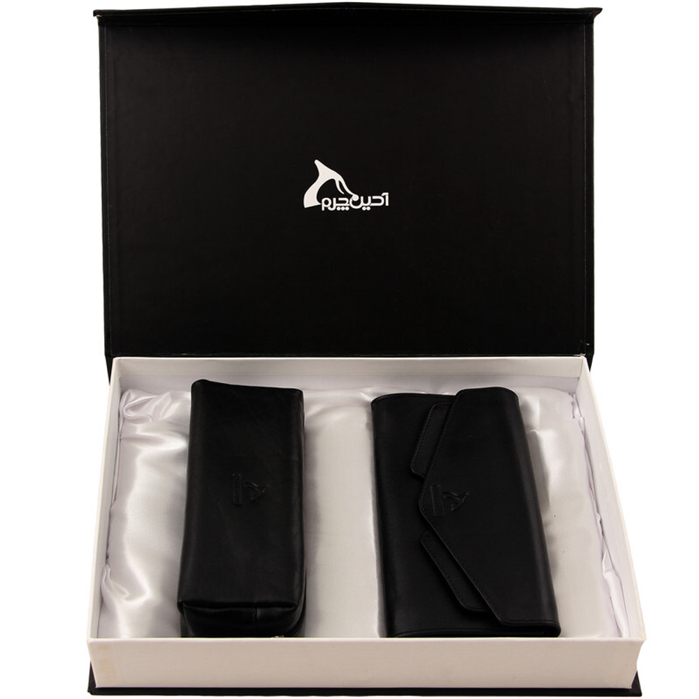 Подарочный женский набор кошелек и косметичка Barez Leather натуральная кожа Иран DS46.nw 914