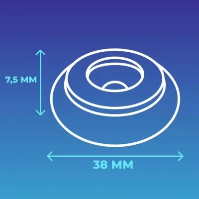 Термошайба из поликарбоната (100шт), универсальная, диаметр 38мм, цвет: Прозрачный