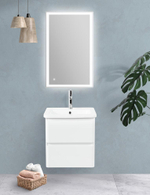 Тумба подвесная с керамической раковиной BelBagno ALBANO-CER-600-2C-SO-BL