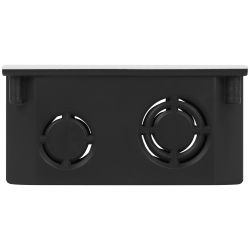 Распаячная коробка ЭРА KRT-107-107-50 скрытой установки черно-белая 107х107х50мм для твердых стен крышка IP20