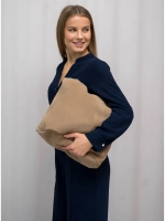 Сумка через плечо шоппер натуральная замша