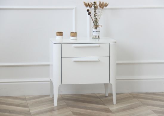 Тумба прикроватная Type 2 ящика ширина 50 см (белый)