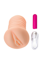 Мастурбатор реалистичный с вибрацией Kokos Nymph телесный 18 см