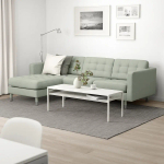 3-местный диван с шезлонгом - IKEA LANDSKRONA, 89x240см, светло-серый/серебристый, ЛАНДСКРУНА ИКЕА
