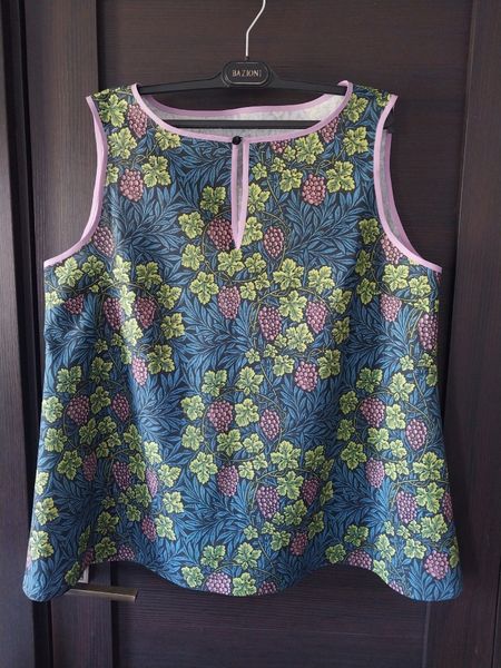 ВИНОГРАД, МОРРИС, синий 100% хлопок Handmade Fabrics 4