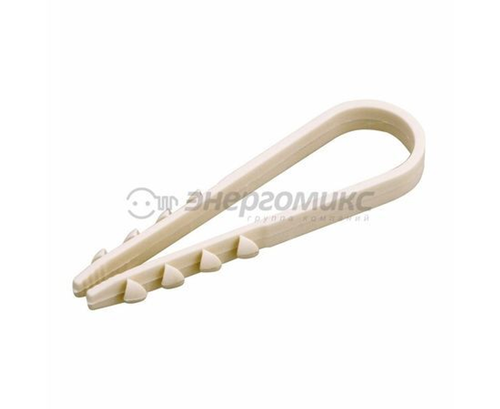 Дюбель-хомут круглый 11-18 белый (100 шт)