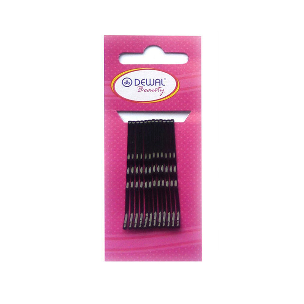 Dewal Beauty Невидимки-волна N-12BLACK, чёрные, 50 мм (12 шт)