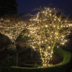 Гирлянда для улицы 20м 240 ламп LED чёрный провод, 8 реж, IP-54, Теплый белый (возможность соединения)