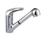 Смеситель для кухни душ 40к F6002-B FRAP (ВЫДВИЖ.ЛЕЙКА, п/шпильку, хром, силумин)