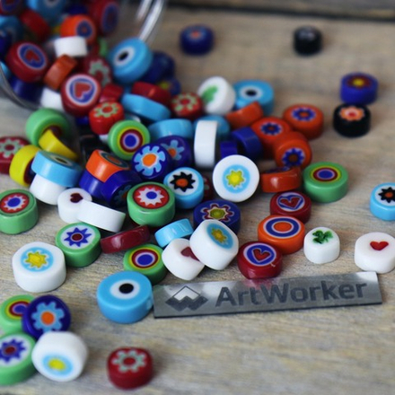 Миллефиори непрозрачный микс, 100 гр