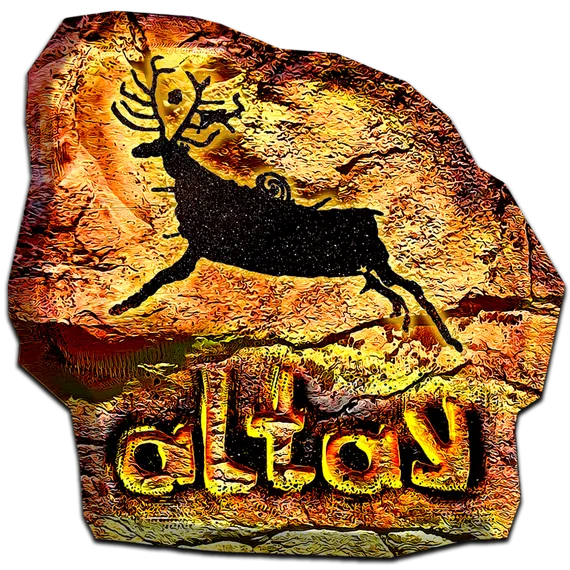 Магнит петроглиф золото &quot;Олень&quot;