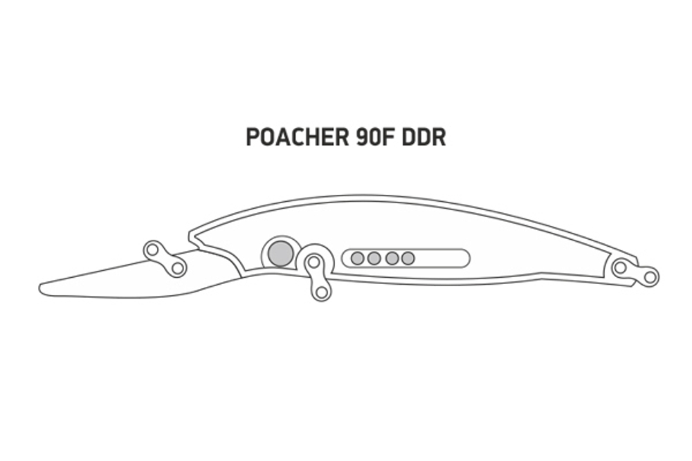 Воблер для рыбалки POACHER 90F DDR-029 12 г., плавающий