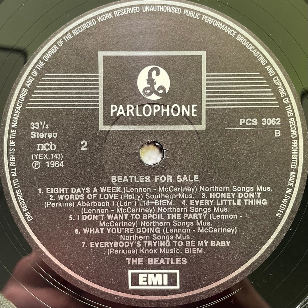 The Beatles - Beatles For Sale (Швеция 1978г.)