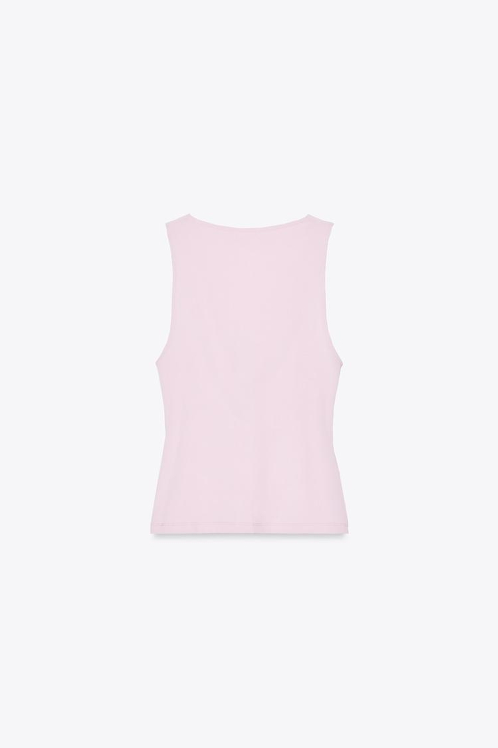 ZARA ТОП ИЗ СТРУЯЩЕЙСЯ ТКАНИ С ДРАПИРОВКОЙ, ЦВЕТ МАЛЬВЫ