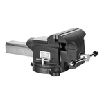 Тиски слесарные BVH-200, 200 мм, поворотные, стальная направляющая, с наковальней //Denzel