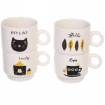 Набор кружек на стойке 280мл «Котик»