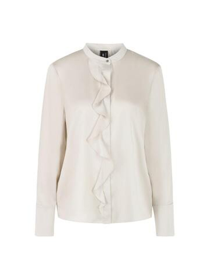 Marc Cain Блуза из шелка с рюшами