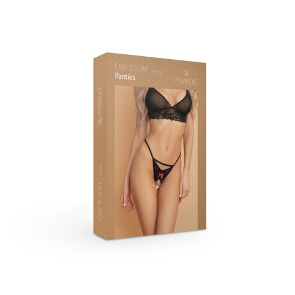 Сексуальные трусики с доступом и красными бантиками Easy to Love (размер L/XL, 46-48)