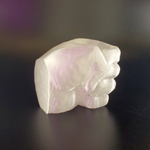 Подставка для карандашей "Кулак" с эффектом белого льда, 3D печать