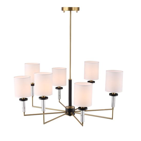 SL1404.303.08 Люстра подвесная ST-Luce Латунь/Прозрачный E14*6 40W BLACK+BRASS