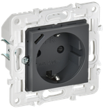 SKANDY Розетка с заземлением с защитными шторками 16А с USB C 18Вт SK-R17T титан IEK