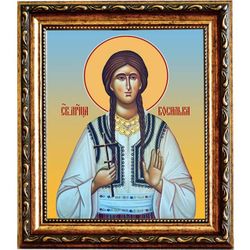 Босилька Пасьянская (Раичич) мученица. Икона на холсте. В раме 15 х 18 см.