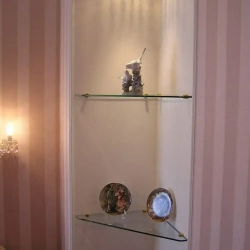 Полкодержатель (держатель для стеклянных полок) толщина 3-9мм никель, комплект 12шт. OTLEX.