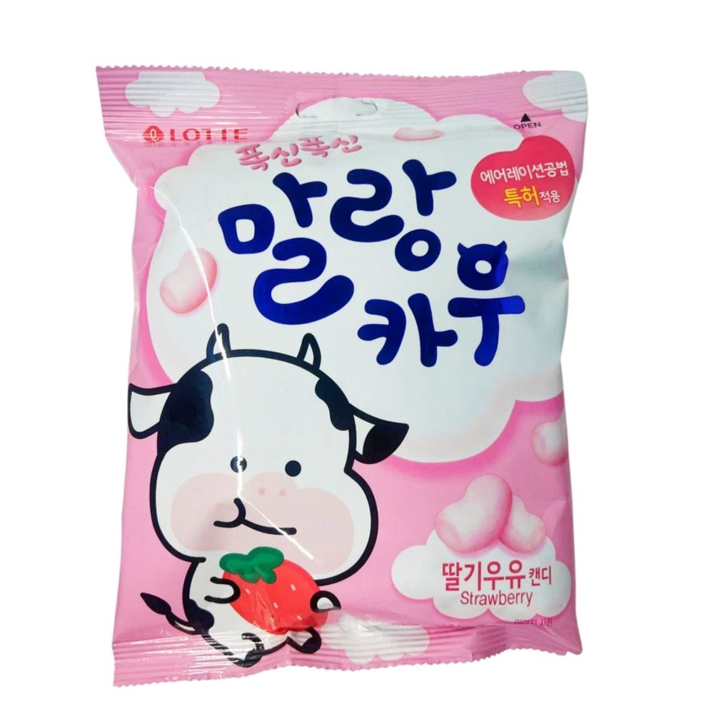 Жевательная конфета Lotte Malang со вкусом клубники 158 г