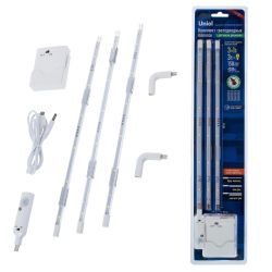 ULM-F42-3W-4200K SENSOR IP20 WHITE Комплект светодиодных полосок с датчиком движения 10Lux. Питание 4ААА. 150Lm. Белый. ТМ Uniel