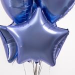 Шар (19''/48 см) Звезда, Деним, Бохо, 1 шт.,