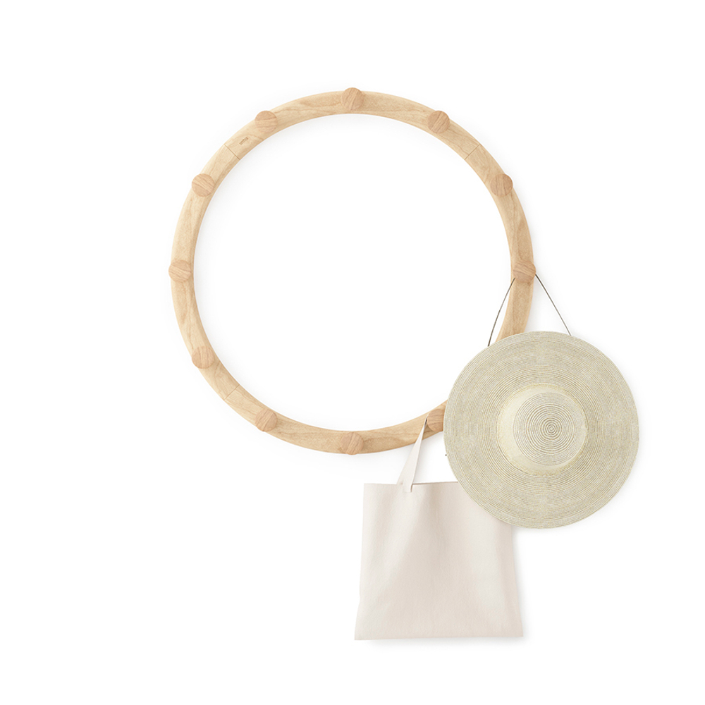 Вешалка настенная Slinka, натуральное дерево