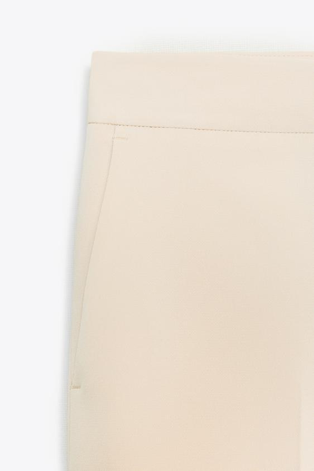 ZARA ПРЯМЫЕ БРЮКИ С ВЫСОКОЙ ПОСАДКОЙ, ПЕСОЧНЫЙ