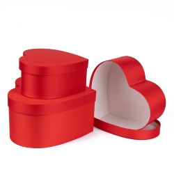 Коробка сердце "КРАСНЫЙ ШЕЛК"