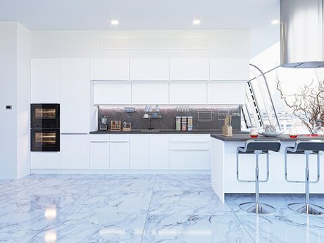 Прямая модульная кухня Фьюжн-02 Silky White - Белый 2140*4400*600