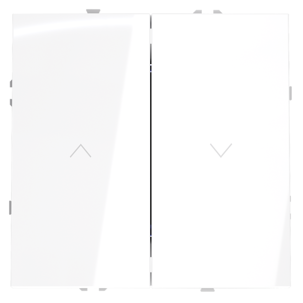 Выключатель встраиваемый VOLTUM S70 для жалюзи 10А, (белый глянцевый)