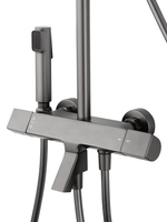 Душевая система с термостатом WONZON & WOGHAND The ONE, Темный графит (WW-B3094-BGG)