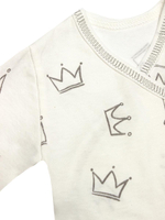 Набор распашонок 2шт. Звездочки, короны, р. 68, молочный / бежевый (Bloom Baby)