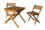 Набор мебели раскладной Дятел  арт.G-001-OAK, G-СH-001-OAK бежевый,  3 уп (1 уп Стол; 2 уп Стул)