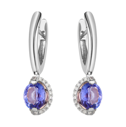 Серьги С Танзанитом и Бриллиантами, E0013-1/41