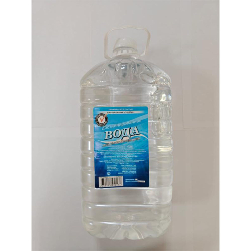 Дистиллированная деионизированная ВОДА "СRYSTAL "  канистра 4,6л.