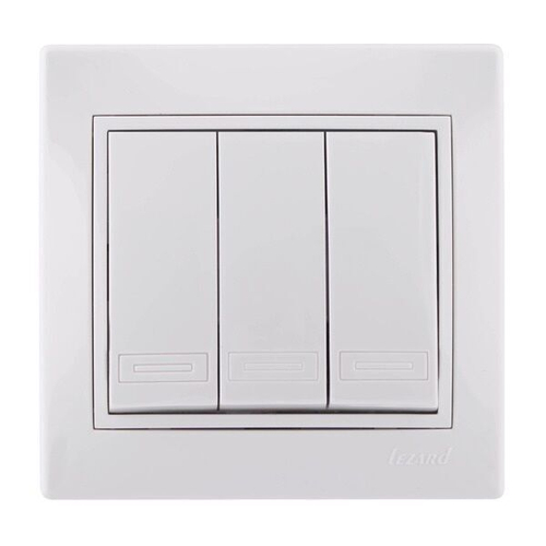 MIRA 701 0202 109 Выкл. тройной  бел с вст. с/у