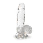 Прозрачный фаллоимитатор на присоске 15см Bior Toys Erowoman-Eroman LET-14015