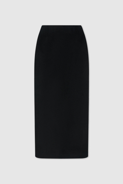 Черная юбка из драпа
