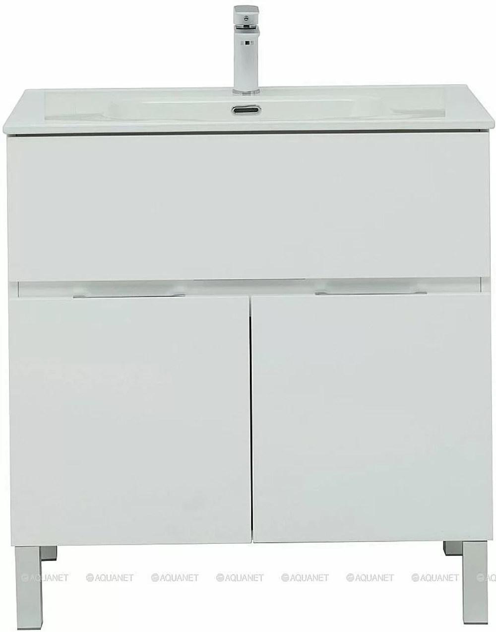 Тумба с раковиной Aquanet Алвита New 277550 80 белый матовый