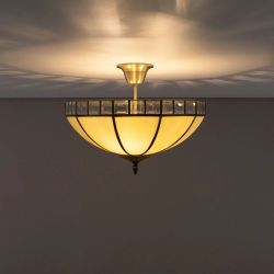 Citilux Шербург-1 CL440141 Люстра витражная потолочная Бронза