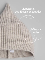 Чепчик детский вязаный на завязках